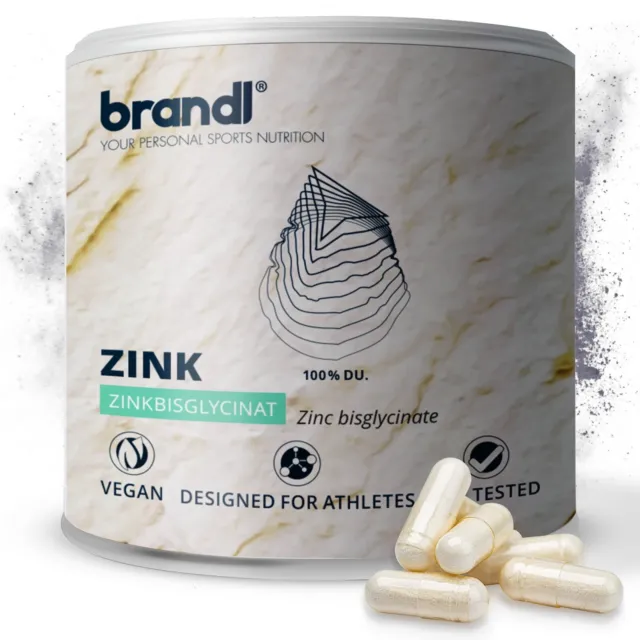 Zink Kapseln mit 25mg Zink hochdosiert aus Zink Bisglycinat | für Sportler | XL