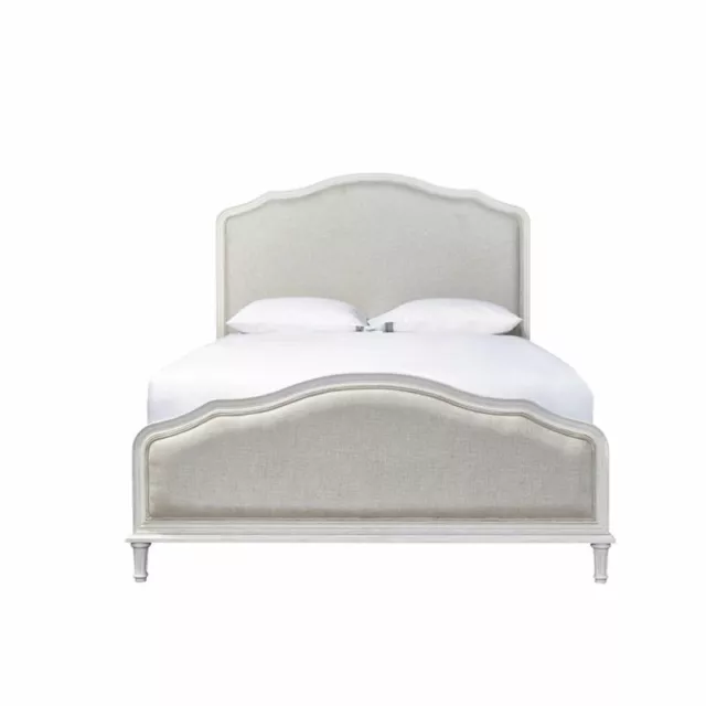 Universal Furniture Curated Amity Fabric King Bed in Cotton White