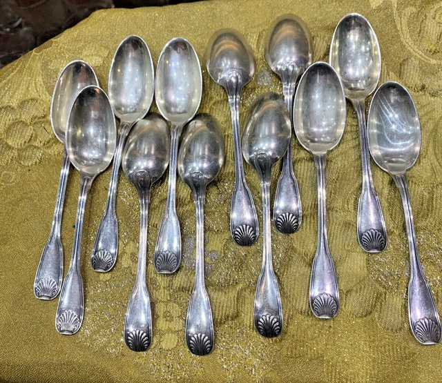 Lot De 6 Cuillères à Dessert Argent Massif – Cailar Bayard & Cie – 167g – Occasion