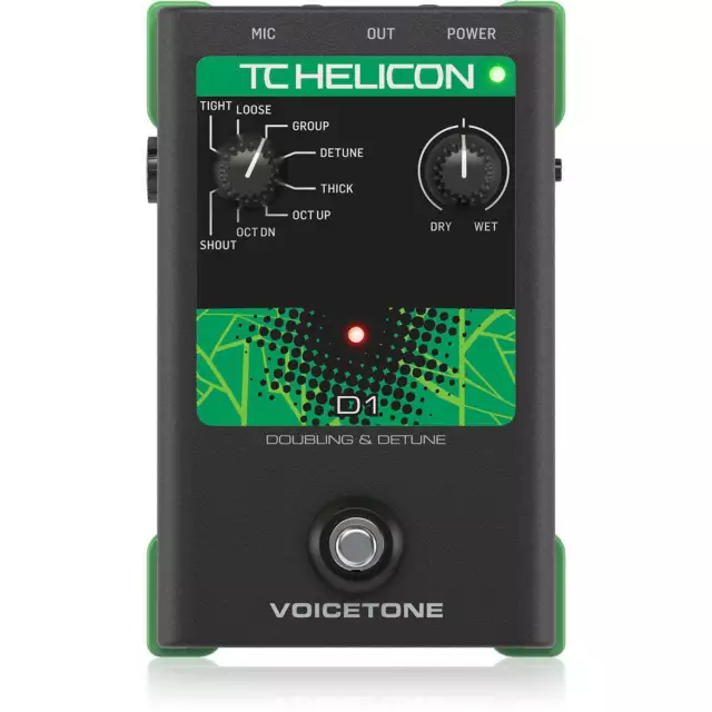 TC Helicon Voicetone D1 Vocal Doubling Effects Pedal