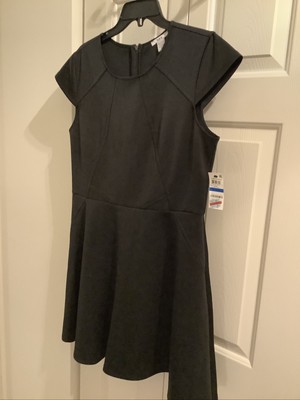 BAR III $79 Womens New 1079 Black Cap Sleeve Fit + Flare Dress XL B+B