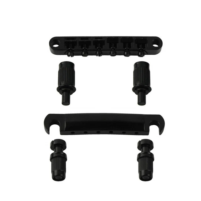 NEW LP SG Electric Guitar Bridge or Tailpiece Tune-O-Matic with Studs Black