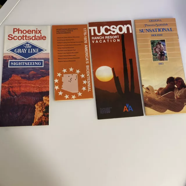 Vintage Arizona Attraction Brochures National Parks aby