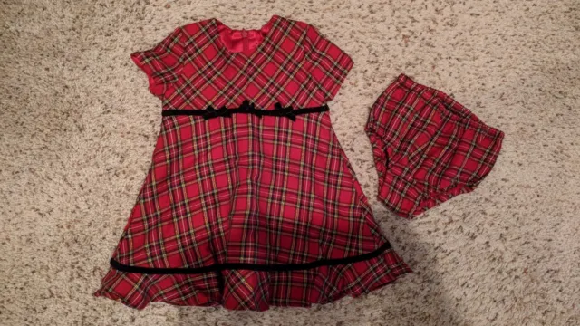 Toddler Girl Red Plaid Christmas/Holiday Dress, Children's Place Size 24 Months