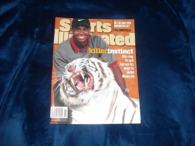 Sports Illustrated  April 13, 1998 Tiger Woods "KILLER INSTINCT" RARE NO LABEL!!