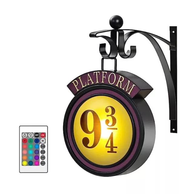 Platform 9 3/4 Night Light 9 ¾ Sign Decoration Wall Lights With Remote4677