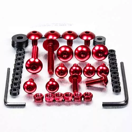 Aluminium Fairing/Trim Bolt Kit Kawasaki W800 FKA236 Red | Pro-Bolt