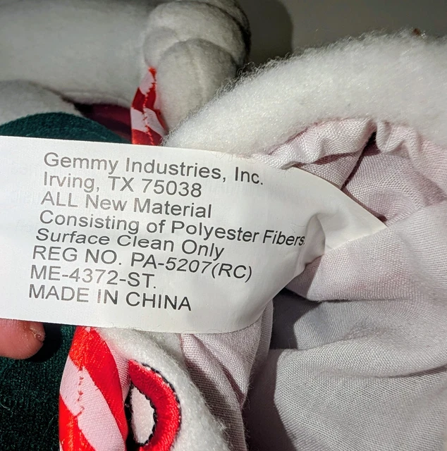 GEMMY FROSTY THE Snowman Stocking Musical Christmas Plush Stuffed £30. ...