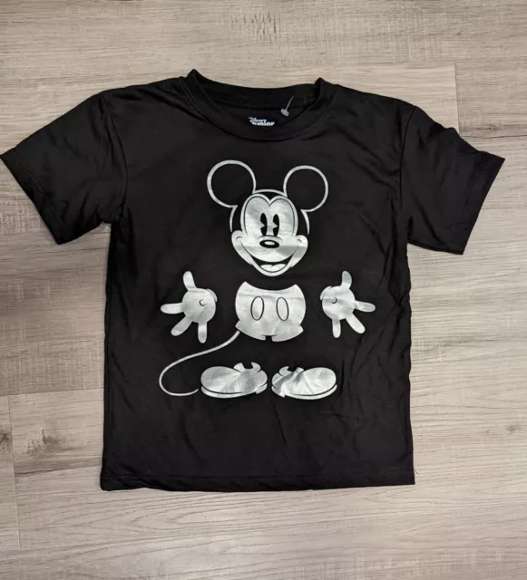 Disney Mickey Mouse Kids Black Shirt Size 56T New