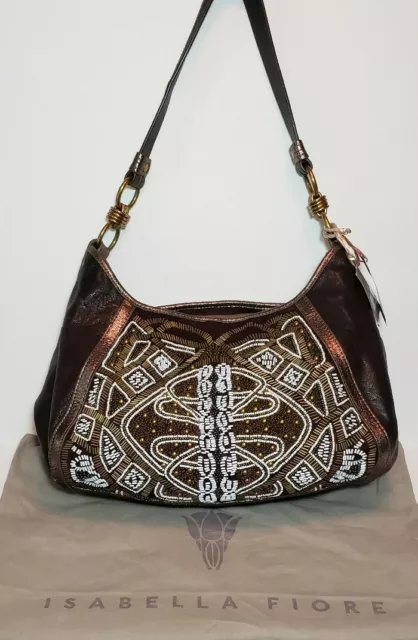 Isabella Fiore Art Deco Anna Heavily Embellished Embroidered  Shoulder Bag $695