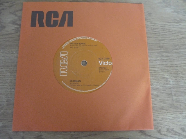 David Bowie Solid Center 7" Single O/S * Starman / Suffragette City *