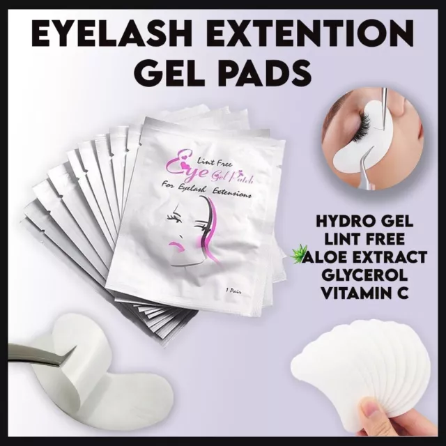Salon Eyelash Lash Extensions Under Eye Gel Pads Lint Free Patches Make Up Tools