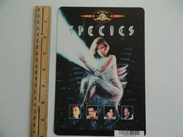 Species - Blockbuster Video Shelf Backer Card 5.5"X8" --No Movie