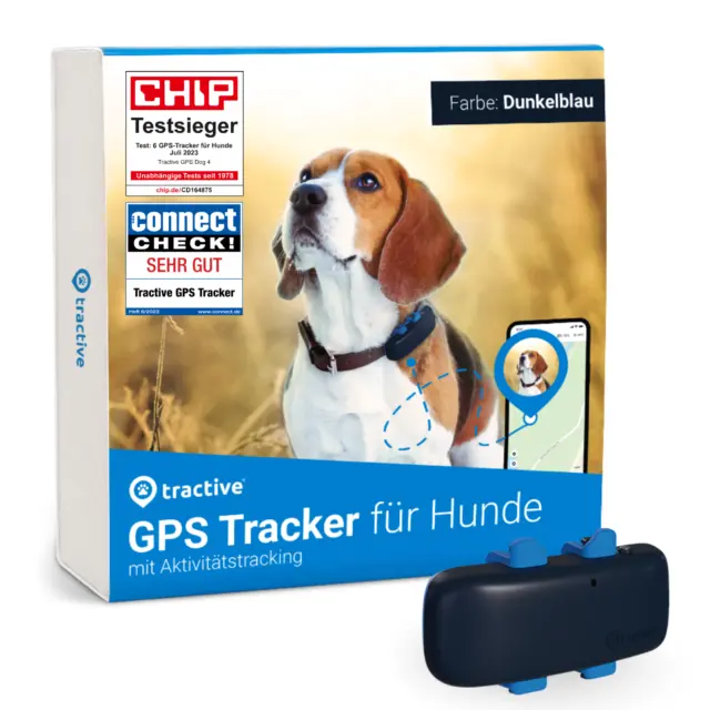 Tractive DOG 4 | GPS Tracker Hund & Health Tracker | Dunkelblau | GEBRAUCHT