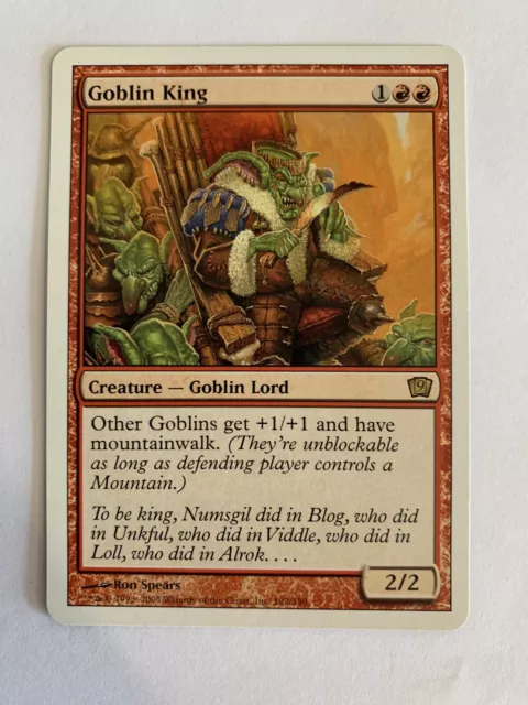 Magic The Gathering - MTG Goblin King Excellent Condition Rare Card