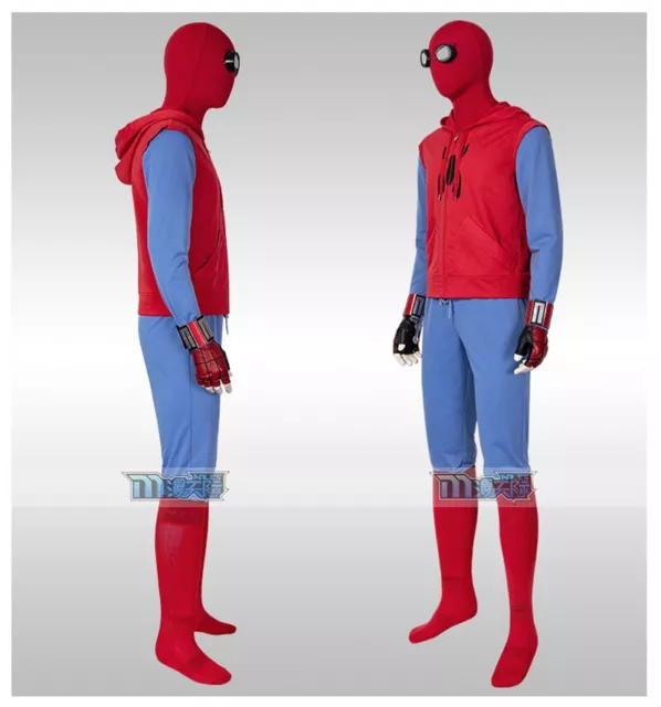 Spiderman Homecoming Coat Halloween Mask Cosplay Outfit Costume Accessory lot