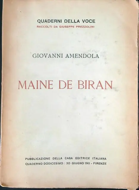 Maine De Biran  Amendola Giovanni  1911
