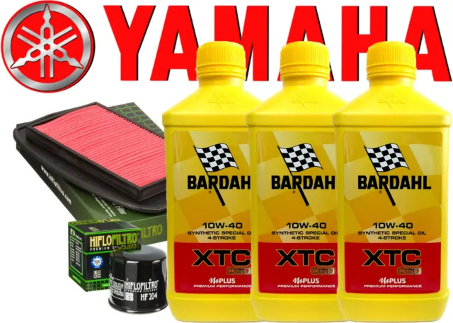 Kit Tagliando Yamaha FZ6 Fazer S2 600 Bardahl XTC C60 10W40 filtro olio aria