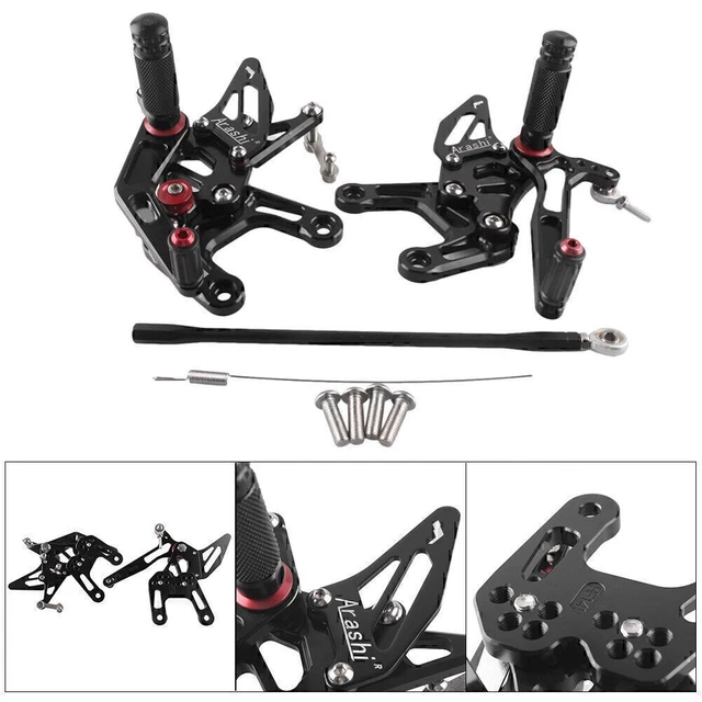 Poggiapiedi moto nero poggiapiedi per Kawasaki Ninja ZX10R 2015