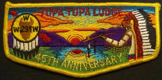 Topa Topa Lodge Oa 291 Bsa Ventura County Council 45Th Anniversary Indian Flap 2