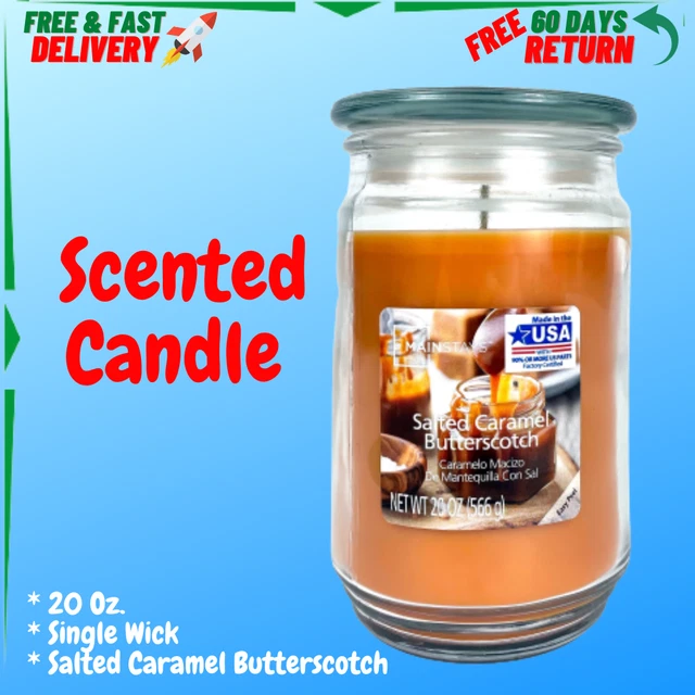 Mainstays Scented Candle Single Wick Large 20 Oz Glass Jar Valentine's Day Gift