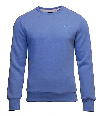 Superdry Mens Orange Label Crew Neck Sweatshirt Pullover Long Sleeve Sky Blue