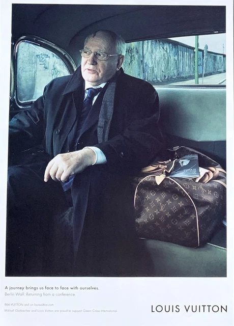 2008 LOUIS VUITTON Mikhail Gorbachev Photo Berlin Wall Original PRINT AD