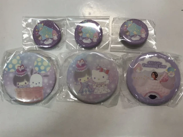 Sanrio Characters Button Badge Pinback Button Can Badge Set 6