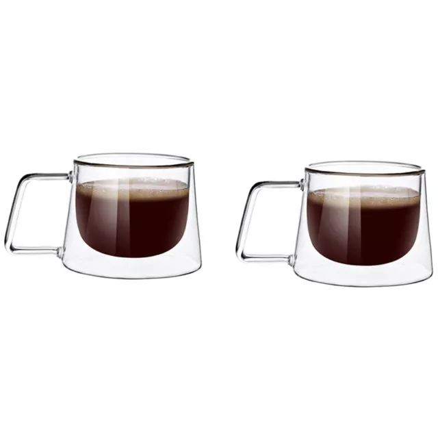 Doppelwandiger Kaffeebecher, 2Er-Set Kaffeetassen mit , SpüLmaschinen3115