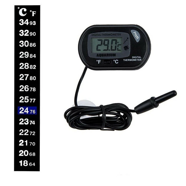 Aquarium Fish Tank Thermometer Digital/Analogue Temperature Gauge Glass Stick