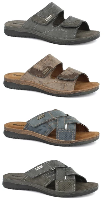 INBLU CIABATTE UOMO estive plantare vera pelle soft suola