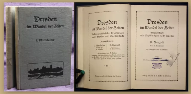 Schneider/Reichmann Dresden im Wandel der Zeiten 2 Bde um 1925 Sachsen sf