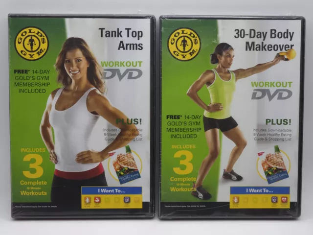 TANK TOP ARMS Workout DVD Gold's Gym 3 Complete Workouts $11.00 - PicClick