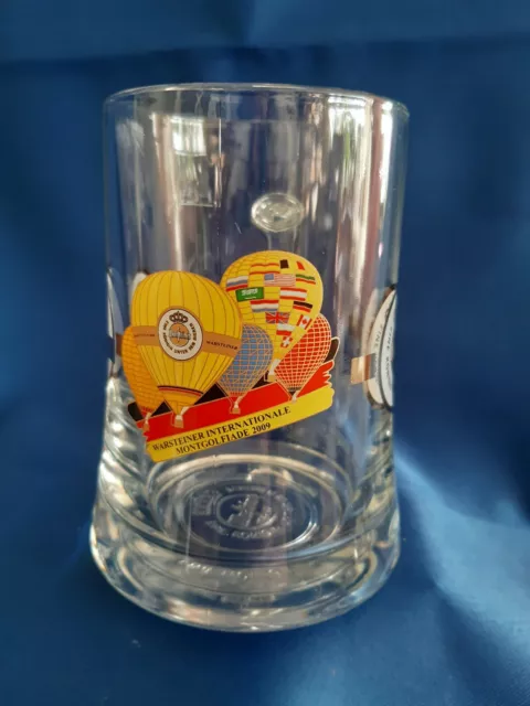 1 Warsteiner WIM 2009 Montgolfiade Bier Krug Sammler Kristall Glas NEU Original