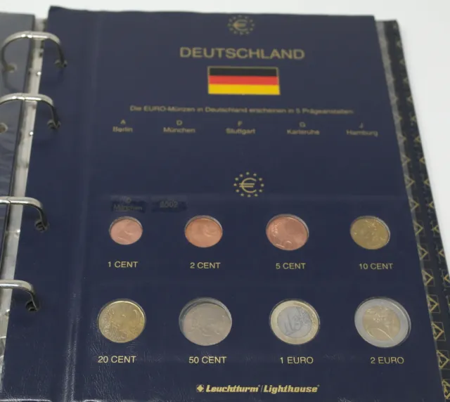 Euro-Münzsammlung für 5 deutsche Prägestätten im Schuber inkomplett 3