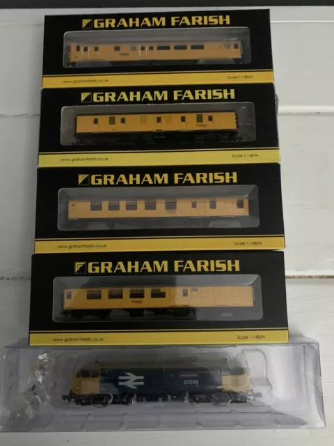 N Gauge Graham Farish Class 37 Test Train Network Rail Dcc Sound Set