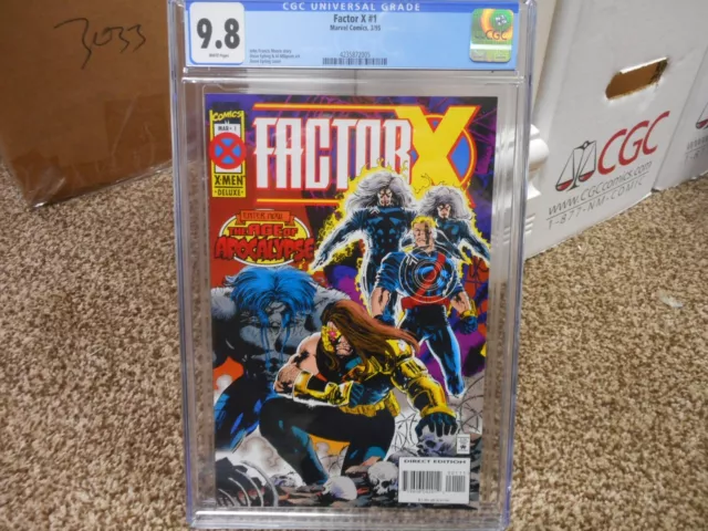 Factor X 1 cgc 9.8 1st appearance of Bedlam 1st Elite Mutant Force MINT WHITE pg