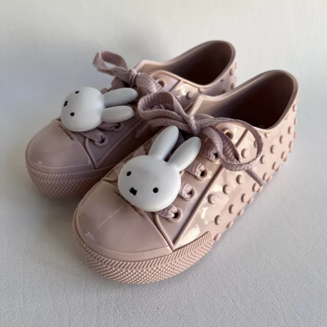 Mini Melissa Polibolha Miffy Pink Bunny Toddler Shoes Size 9 3