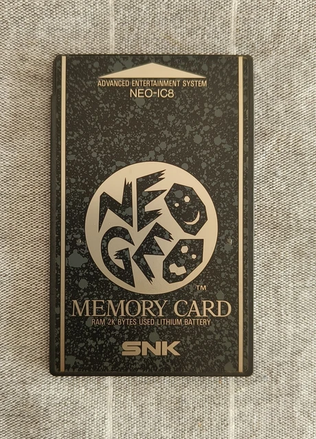 CARTE MÉMOIRE OFFICIELLE Snk Neo Geo Aes Ntsc Japanese Memory Card Neo-Ic8 Ram2K EUR 11,50