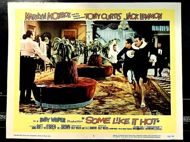 Some Like It Hot 1959 Original Lobby Card - Marilyn Monroe, Tony Curtis, Lemmon
