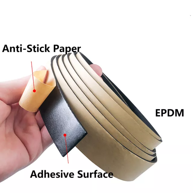 EPDM Self Adhesive Backed Foam Sponge Strip Roll Sheet Tape Sticky Seal Neoprene