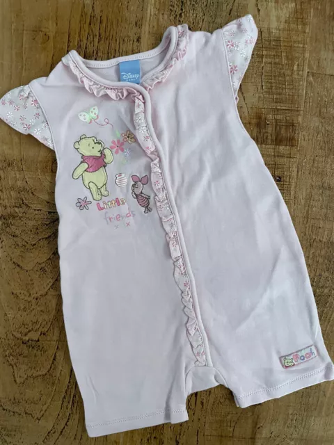 Baby Girl 3-6 months Disney Baby Pink Winnie The Pooh Piglet Short Romper