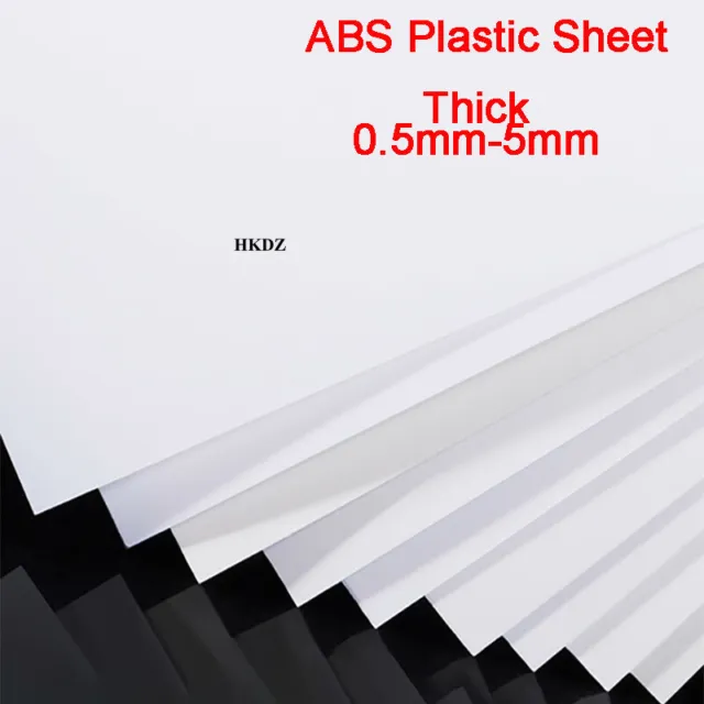 Kunststoffplatte ABS 2mm Schwarz 2000 x 1000 mm (2m x 1m) Einseitige  Schutzfolie und Made in