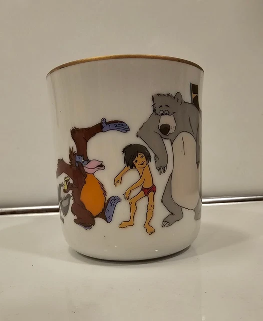 VINTAGE DISNEY MUG The Jungle Book Walt Disney World Disneyland Gold