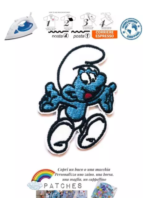 patch the Smurfs toppa termoadesiva Puffi cartoon les Schtroumpfs die Schlümpfe