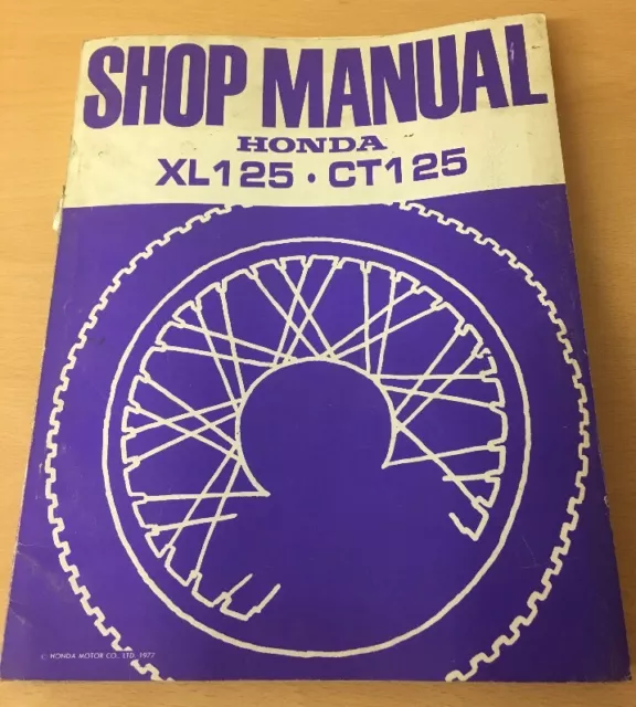 HONDA XL125 CT125 Shop Manual Motor Engine Service Manual Werkstatthandbuch