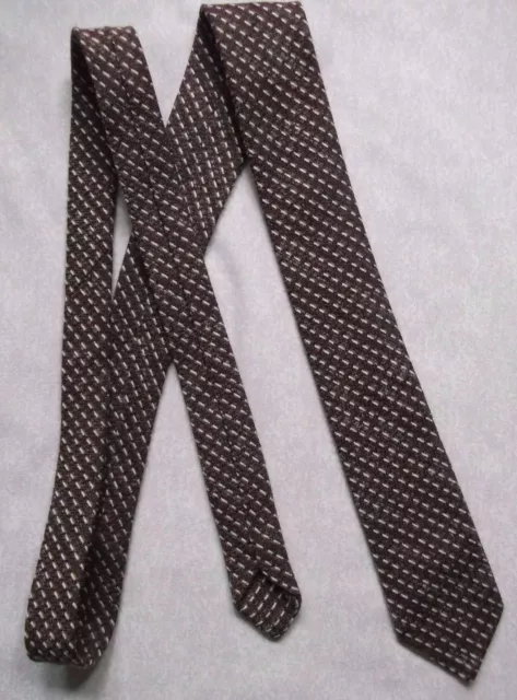 Tie Necktie Mens Vintage Retro BROWN
