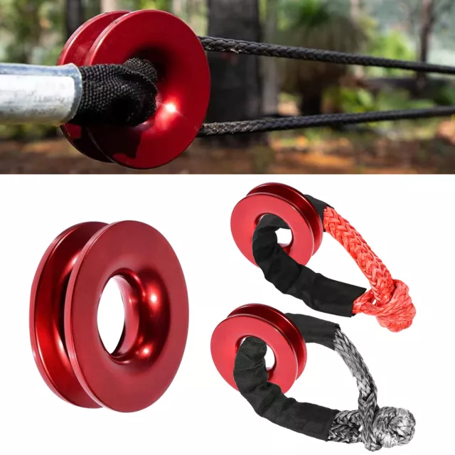 Recovery Ring Snatch-Ring Block Snatch Pulley Winch Shackle Rope Aluminum UK HOT 3