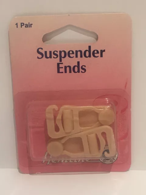 Hemline Suspender Ends Beige 1 Pair