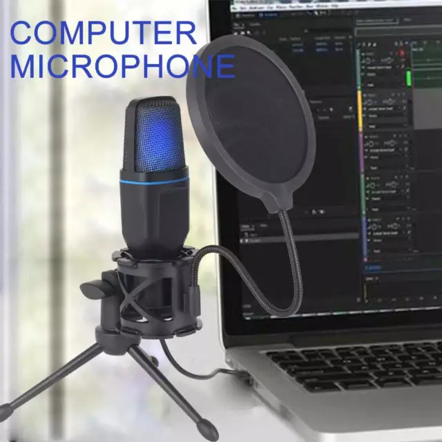 Microfono USB condensatore. MICROFONO Podcast Studio di registrazione Streaming.